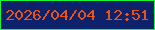 文字の大きさ：1、枠の色：17f938、背景の色：0d226b、文字の色：e75518 無料ブログパーツのブログ時計