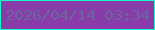 文字の大きさ：5、枠の色：17fbc9、背景の色：8a3baa、文字の色：68689e 無料ブログパーツのブログ時計