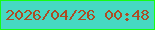 文字の大きさ：4、枠の色：17fc15、背景の色：46d9c3、文字の色：ad4c25 無料ブログパーツのブログ時計