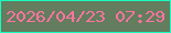 文字の大きさ：2、枠の色：17fcbf、背景の色：637d5e、文字の色：ff749f 無料ブログパーツのブログ時計