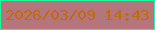 文字の大きさ：5、枠の色：17fe97、背景の色：b4767c、文字の色：bf6a0b 無料ブログパーツのブログ時計