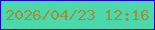 文字の大きさ：2、枠の色：1804c7、背景の色：4bd8aa、文字の色：99913f 無料ブログパーツのブログ時計