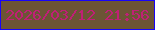 文字の大きさ：3、枠の色：1804f9、背景の色：6c5435、文字の色：c01f76 無料ブログパーツのブログ時計
