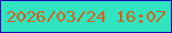 文字の大きさ：2、枠の色：1807b3、背景の色：31e4c0、文字の色：d3611d 無料ブログパーツのブログ時計