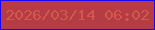 文字の大きさ：1、枠の色：1807f5、背景の色：b43c42、文字の色：d3574f 無料ブログパーツのブログ時計