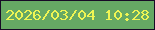 文字の大きさ：2、枠の色：180a26、背景の色：66a964、文字の色：eff554 無料ブログパーツのブログ時計