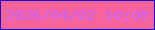 文字の大きさ：1、枠の色：180bc9、背景の色：f8639b、文字の色：c662ff 無料ブログパーツのブログ時計