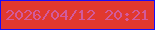 文字の大きさ：4、枠の色：180cf9、背景の色：e1382f、文字の色：d25a9c 無料ブログパーツのブログ時計