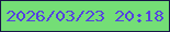 文字の大きさ：4、枠の色：181347、背景の色：74de76、文字の色：5441e1 無料ブログパーツのブログ時計