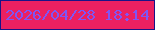文字の大きさ：1、枠の色：181388、背景の色：eb2061、文字の色：7f55f5 無料ブログパーツのブログ時計