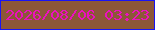 文字の大きさ：1、枠の色：1814f5、背景の色：8c5738、文字の色：eb11be 無料ブログパーツのブログ時計