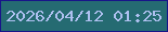 文字の大きさ：1、枠の色：181589、背景の色：256b72、文字の色：aec0f0 無料ブログパーツのブログ時計