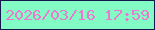 文字の大きさ：3、枠の色：18174c、背景の色：82fbc5、文字の色：ea79cf 無料ブログパーツのブログ時計