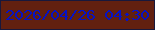 文字の大きさ：3、枠の色：18183c、背景の色：622010、文字の色：0712c6 無料ブログパーツのブログ時計
