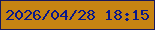 文字の大きさ：1、枠の色：18185d、背景の色：c68412、文字の色：08188a 無料ブログパーツのブログ時計