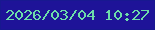 文字の大きさ：2、枠の色：181890、背景の色：1e1398、文字の色：6ddcaa 無料ブログパーツのブログ時計