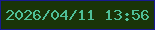 文字の大きさ：4、枠の色：181a90、背景の色：193408、文字の色：4fc098 無料ブログパーツのブログ時計