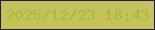 文字の大きさ：3、枠の色：181e36、背景の色：c6c25b、文字の色：a6bc41 無料ブログパーツのブログ時計