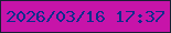 文字の大きさ：1、枠の色：182033、背景の色：c714a9、文字の色：0a2d8c 無料ブログパーツのブログ時計