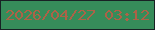文字の大きさ：1、枠の色：182124、背景の色：368c5a、文字の色：ac6247 無料ブログパーツのブログ時計