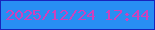 文字の大きさ：3、枠の色：1824bc、背景の色：288ef3、文字の色：cd42bc 無料ブログパーツのブログ時計