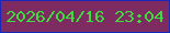 文字の大きさ：1、枠の色：1828ba、背景の色：7d2b60、文字の色：3ddb3e 無料ブログパーツのブログ時計