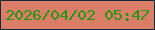 文字の大きさ：4、枠の色：18293b、背景の色：da7e67、文字の色：269714 無料ブログパーツのブログ時計