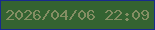 文字の大きさ：5、枠の色：182a8e、背景の色：346331、文字の色：848e63 無料ブログパーツのブログ時計