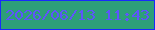文字の大きさ：3、枠の色：182afb、背景の色：2d9f79、文字の色：5e54fc 無料ブログパーツのブログ時計