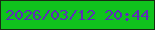 文字の大きさ：4、枠の色：182c12、背景の色：10c31d、文字の色：5d2cb9 無料ブログパーツのブログ時計