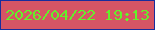 文字の大きさ：2、枠の色：182d9d、背景の色：d65565、文字の色：63f12a 無料ブログパーツのブログ時計