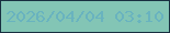 文字の大きさ：3、枠の色：182f40、背景の色：83c5b5、文字の色：69b3bf 無料ブログパーツのブログ時計