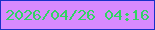文字の大きさ：3、枠の色：1830c9、背景の色：d88afe、文字の色：32d363 無料ブログパーツのブログ時計