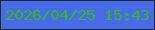 文字の大きさ：3、枠の色：18330c、背景の色：486aee、文字の色：32bd0c 無料ブログパーツのブログ時計
