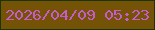 文字の大きさ：4、枠の色：18360a、背景の色：745206、文字の色：c75bc9 無料ブログパーツのブログ時計