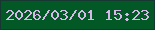 文字の大きさ：4、枠の色：183632、背景の色：035925、文字の色：d5b9e7 無料ブログパーツのブログ時計
