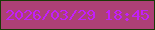 文字の大きさ：5、枠の色：183a06、背景の色：ad4076、文字の色：c21ff9 無料ブログパーツのブログ時計