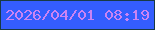 文字の大きさ：2、枠の色：183a44、背景の色：345dfe、文字の色：cb84f3 無料ブログパーツのブログ時計