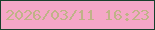 文字の大きさ：4、枠の色：183f2c、背景の色：f5a7c7、文字の色：c0b288 無料ブログパーツのブログ時計