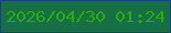 文字の大きさ：2、枠の色：184089、背景の色：177045、文字の色：28ac0e 無料ブログパーツのブログ時計