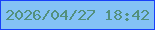 文字の大きさ：5、枠の色：1840f9、背景の色：84c2f5、文字の色：53907d 無料ブログパーツのブログ時計
