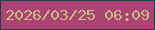 文字の大きさ：2、枠の色：184245、背景の色：ab4473、文字の色：c6be83 無料ブログパーツのブログ時計