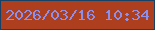 文字の大きさ：2、枠の色：184265、背景の色：ad3f1e、文字の色：8c90ea 無料ブログパーツのブログ時計