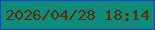 文字の大きさ：5、枠の色：1842c5、背景の色：0f8b7c、文字の色：5b2a06 無料ブログパーツのブログ時計