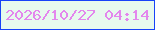 文字の大きさ：4、枠の色：1843f8、背景の色：e7faee、文字の色：e387ed 無料ブログパーツのブログ時計