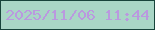 文字の大きさ：3、枠の色：18443b、背景の色：a9d6c6、文字の色：ba99df 無料ブログパーツのブログ時計