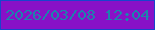 文字の大きさ：1、枠の色：1844cd、背景の色：8811c7、文字の色：1c83ad 無料ブログパーツのブログ時計