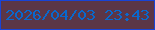 文字の大きさ：5、枠の色：1844d7、背景の色：5b3647、文字の色：0968cd 無料ブログパーツのブログ時計