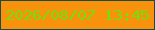 文字の大きさ：3、枠の色：184b43、背景の色：f8920c、文字の色：72e00d 無料ブログパーツのブログ時計