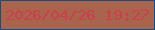 文字の大きさ：3、枠の色：184d80、背景の色：a9644d、文字の色：ce3d4b 無料ブログパーツのブログ時計